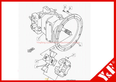 acheter L'accouplement d'excavatrice de JCB Js220 pour le groupe d'entraînement de la pompe Jrj0213 hydraulique relient le moteur online manufacture