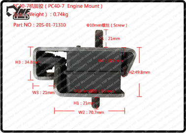 acheter Bâtis de moteur en caoutchouc de KOMATSU, coussin en caoutchouc 20S-01-71310 de moteur d'excavatrice de PC40 PC50 online manufacture