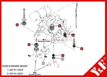 acheter Support de moteur 20Y-01-12210 20Y-01-12221 des pièces de rechange PC200-6 d'OEM KOMATSU online manufacture