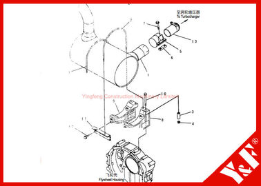 acheter L'excavatrice de KOMATSU partie le plat de la bride 6210-11-5232 du boulon en U 6210-11-5232 du silencieux 6738-11-5940 de Pc200-7 6738-11-5510 online manufacture