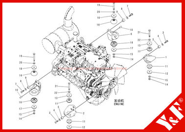 acheter Bâti de moteur de l'excavatrice PC200-8/amortisseur en caoutchouc de coussin de moteur 20Y-01-12 20Y-01-12222 online manufacture