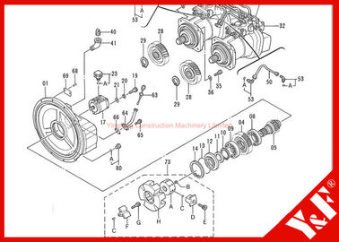 acheter Accouplement de moteur d'excavatrice de Hitachi au volant de moteur montant l'axe de pompe hydraulique online manufacture