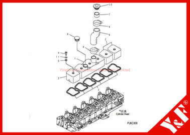 L'excavatrice de KOMATSU partie le moteur de la PAC 6D102 du TUYAU 6130-12-8610 de la GARNITURE 6130-12-8720 de PC200-7 6732-11-8181