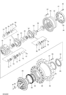1032486 pièces ZX200 ZX240-3 ZX240-3-HCMC ZX240-3G ZX240-5G de Hitachi de transporteur